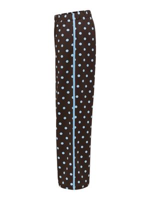 ONLDOTIER PANEL WIDE PANT Coffee Bean-CASHMERE BLUE DOTS