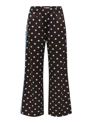 ONLDOTIER PANEL WIDE PANT Coffee Bean-CASHMERE BLUE DOTS