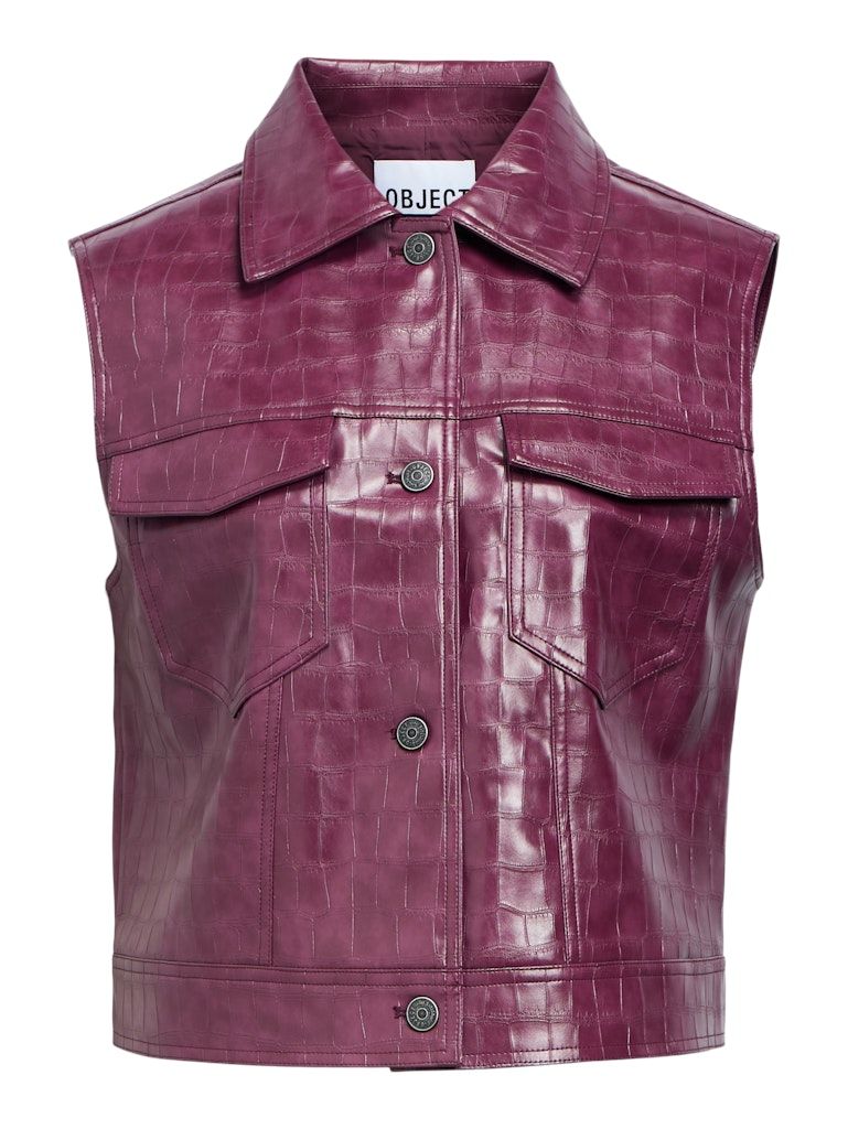 OBJSALVA S/L PU VEST E AW FAIR  Mauve Wine