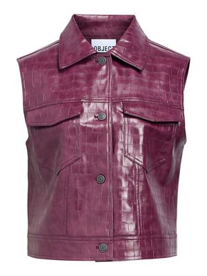 OBJSALVA S/L PU VEST E AW FAIR  Mauve Wine