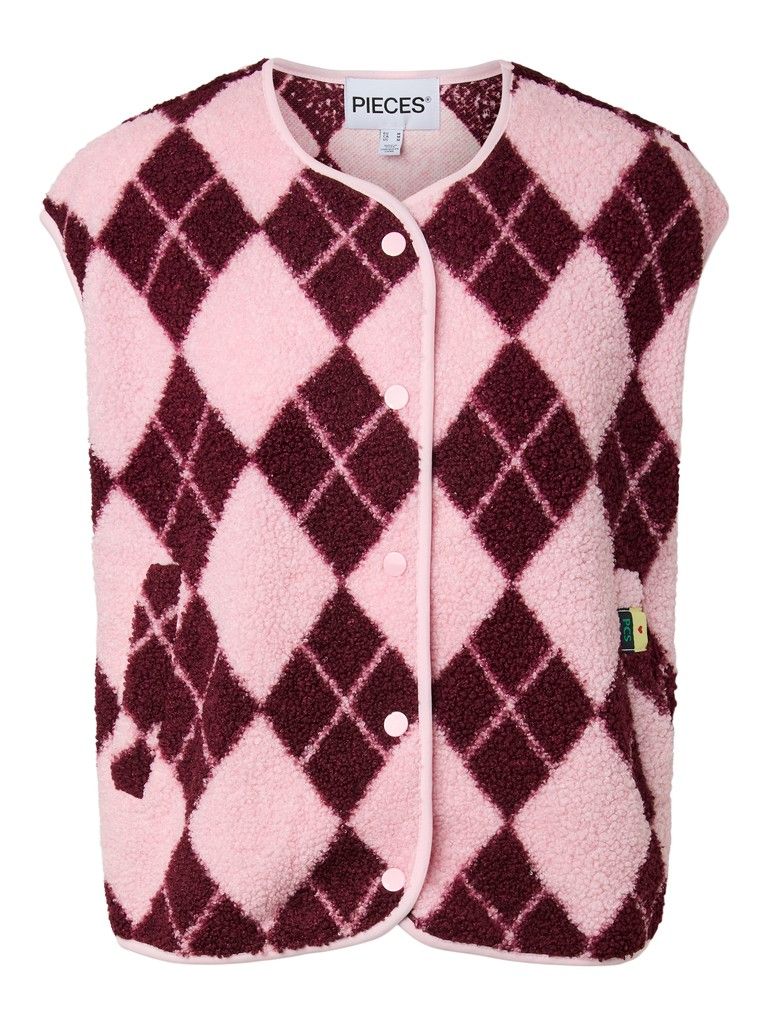 PCKATTY TEDDY VEST NOOS BC Roseate Spoonbill/Ha