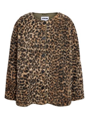 NMFELINE LOOSE TEDDY JACKET FWD Birch/LEO