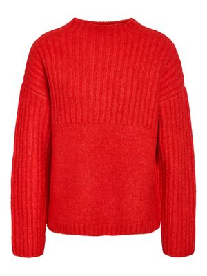 NMNYLA L/S LOOSE HIGH NECK KNIT FWD DD Racing Red