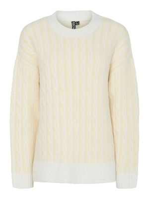 PCRIGMOR LS ONECK PULLOVER French Vanilla/Cloud