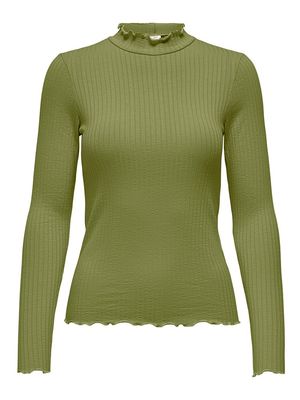 JDYFRANSISKA L/S HI-NCK TOP JR NOOS Olive Branch