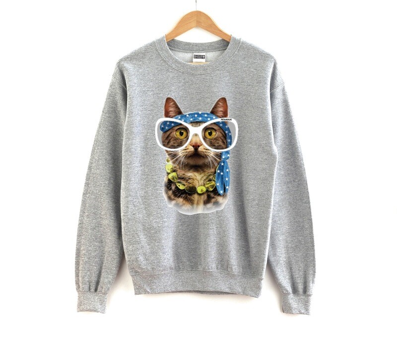 Hippe Cat Crew Neck Sweater