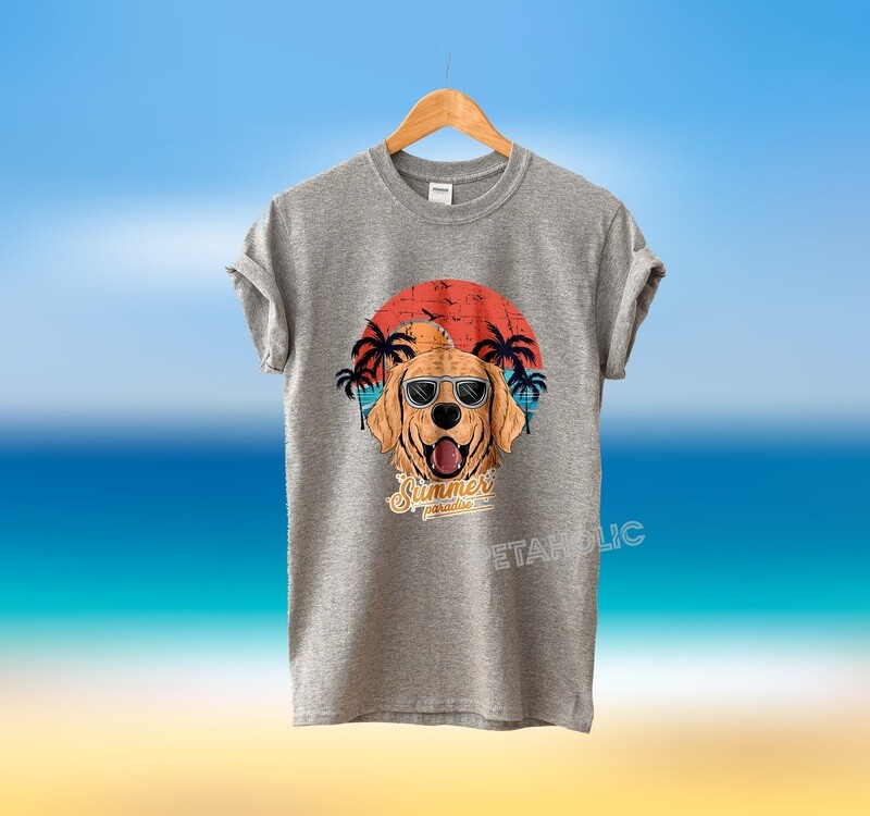 Summer Golden Retriever Unisex T-shirt