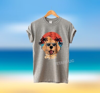 Summer Golden Retriever Unisex T-shirt