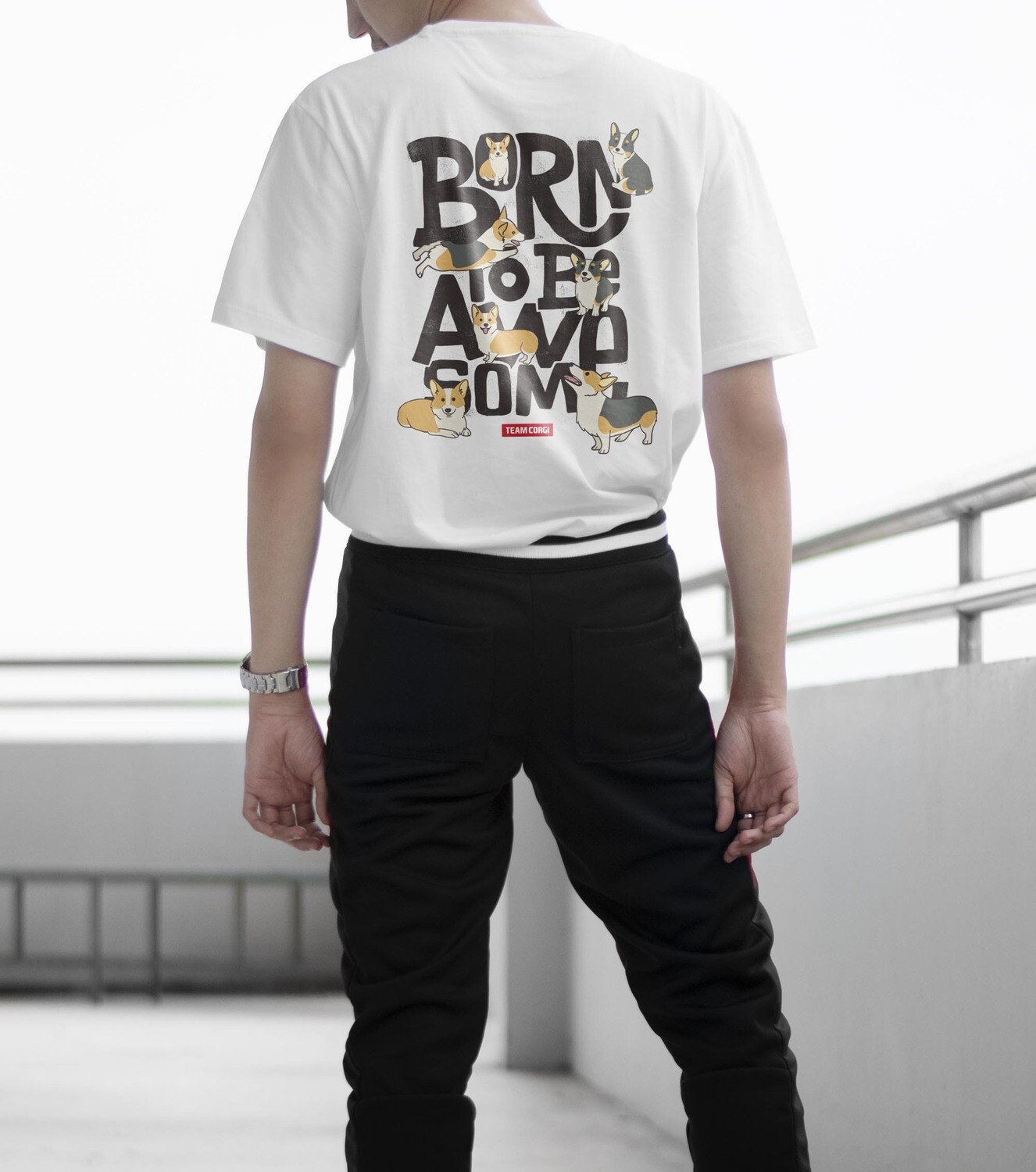 &quot;Born To Be Awesome&quot; Corgi Unisex T-shirt