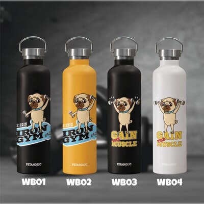 IRON GYM / GAIN THE MUSCLE 600ml Stainless Steel Water Bottle