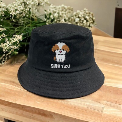 Shih Tzu Embroidery Bucket Hat