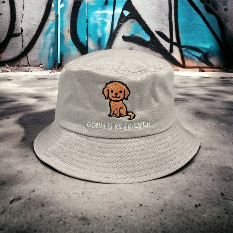 Golden Retriever Embroidery Bucket Hat