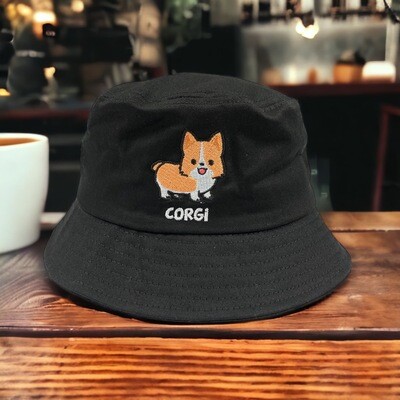 Corgi 哥基刺繡漁夫帽