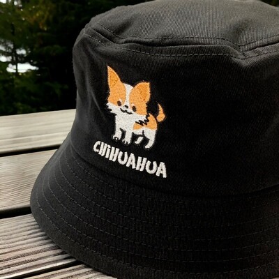 Chihuahua 芝娃娃刺繡漁夫帽