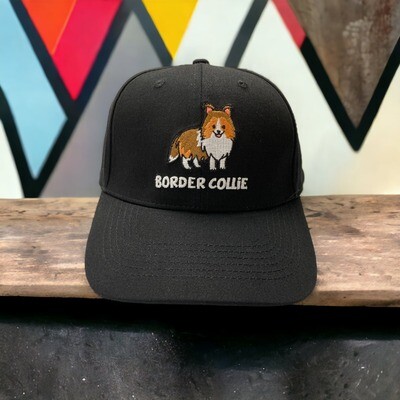 Border Collie Embroidery Baseball Cap