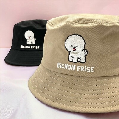 Bichon Frise Embroidery Bucket Hat