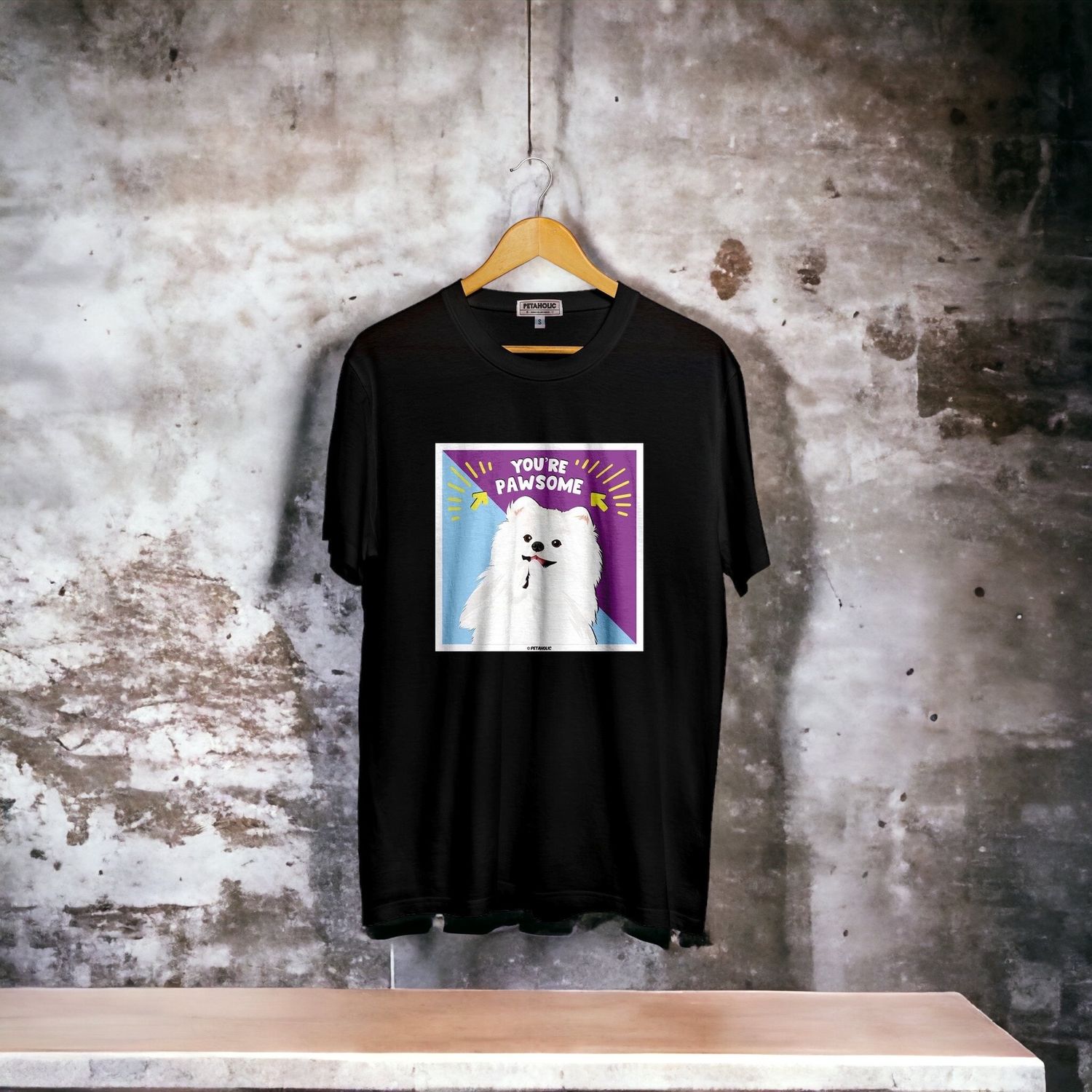 &quot;YOU&#39;RE PAWSOME&quot; White Pomeranian Unisex T-shirt