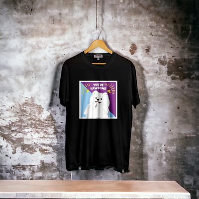 &quot;YOU&#39;RE PAWSOME&quot; White Pomeranian Unisex T-shirt