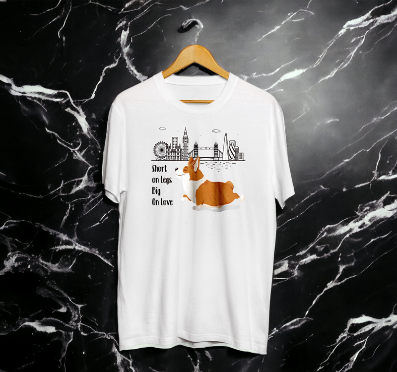 &quot;Short On Legs, Big On Love&quot; Corgi Unisex T-shirt