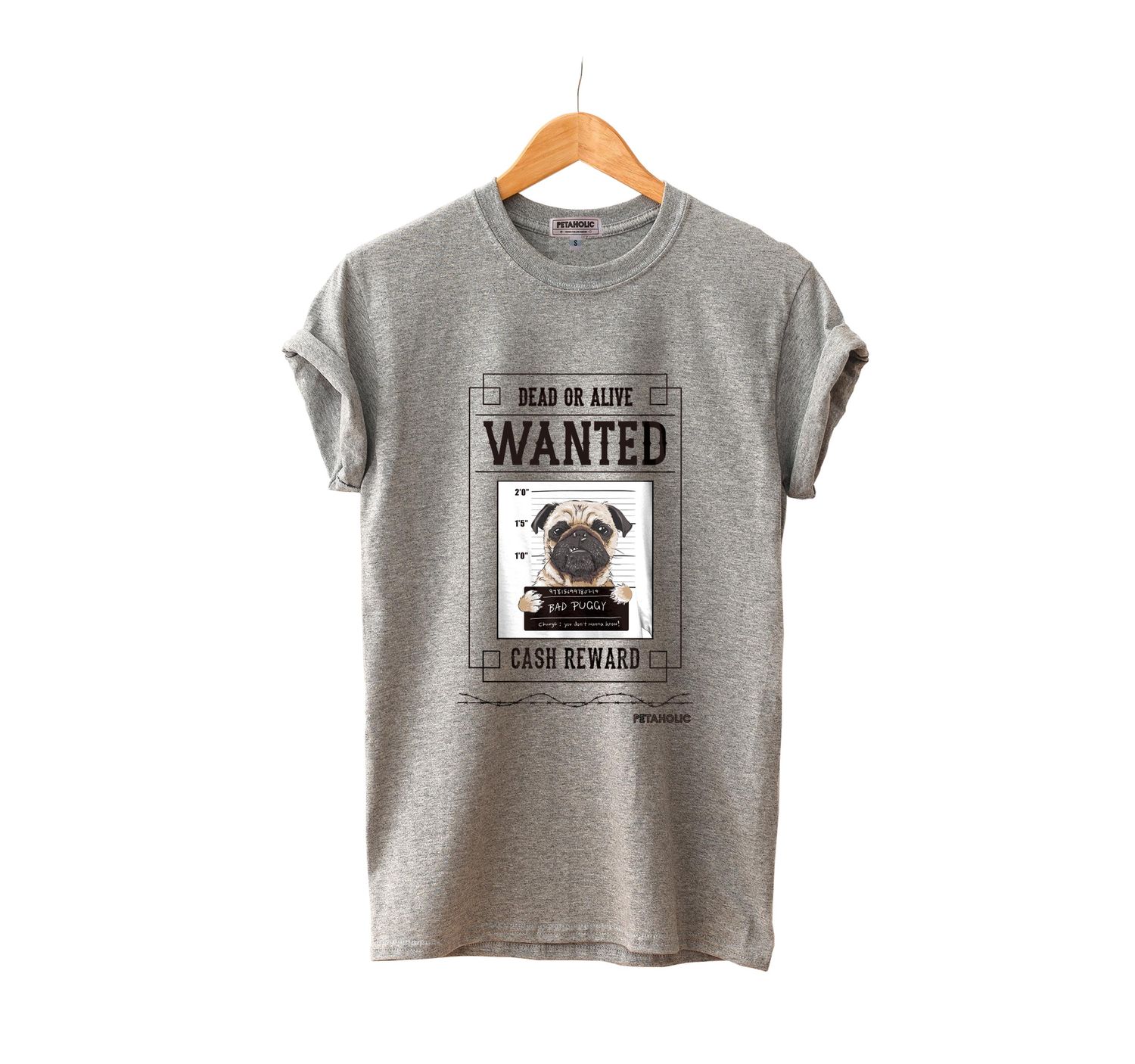 Wanted Pug Kid&#39;s T-shirt