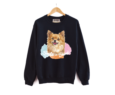 Smile &amp; Shine Pomeranian Crew Neck Sweater
