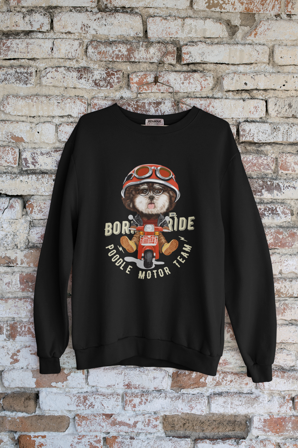 &quot;Poodle Motor Team&quot; Crew Neck Sweater