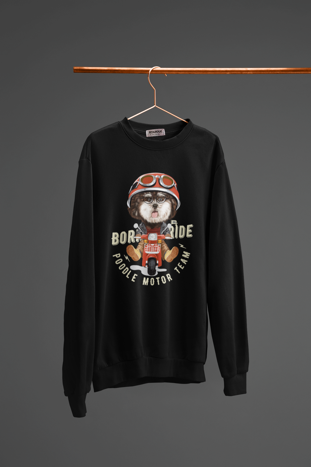 &quot;Poodle Motor Team&quot; Crew Neck Sweater