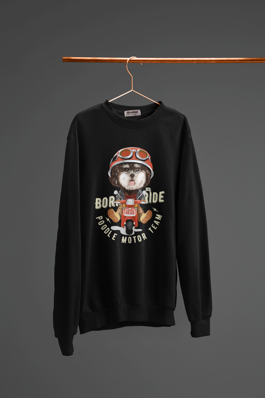 &quot;Poodle Motor Team&quot; Crew Neck Sweater