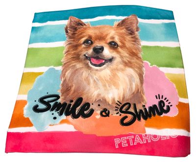 Smile &amp; Shine Pomeranian Microfiber Face Cloth