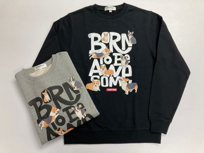 &quot;Born To Be Awesome&quot; Corgi Crew Neck Sweater