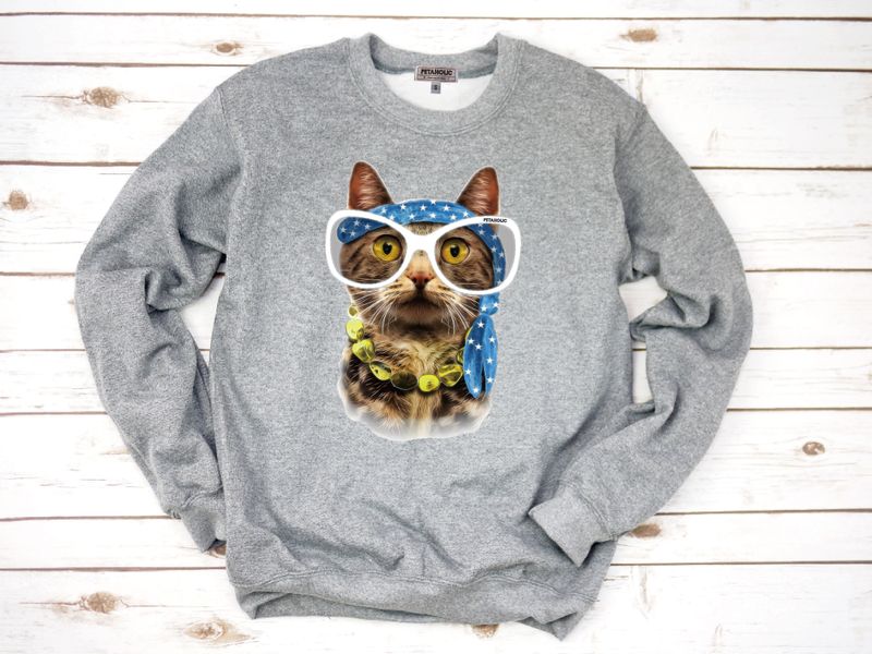 Hippe Cat Crew Neck Sweater