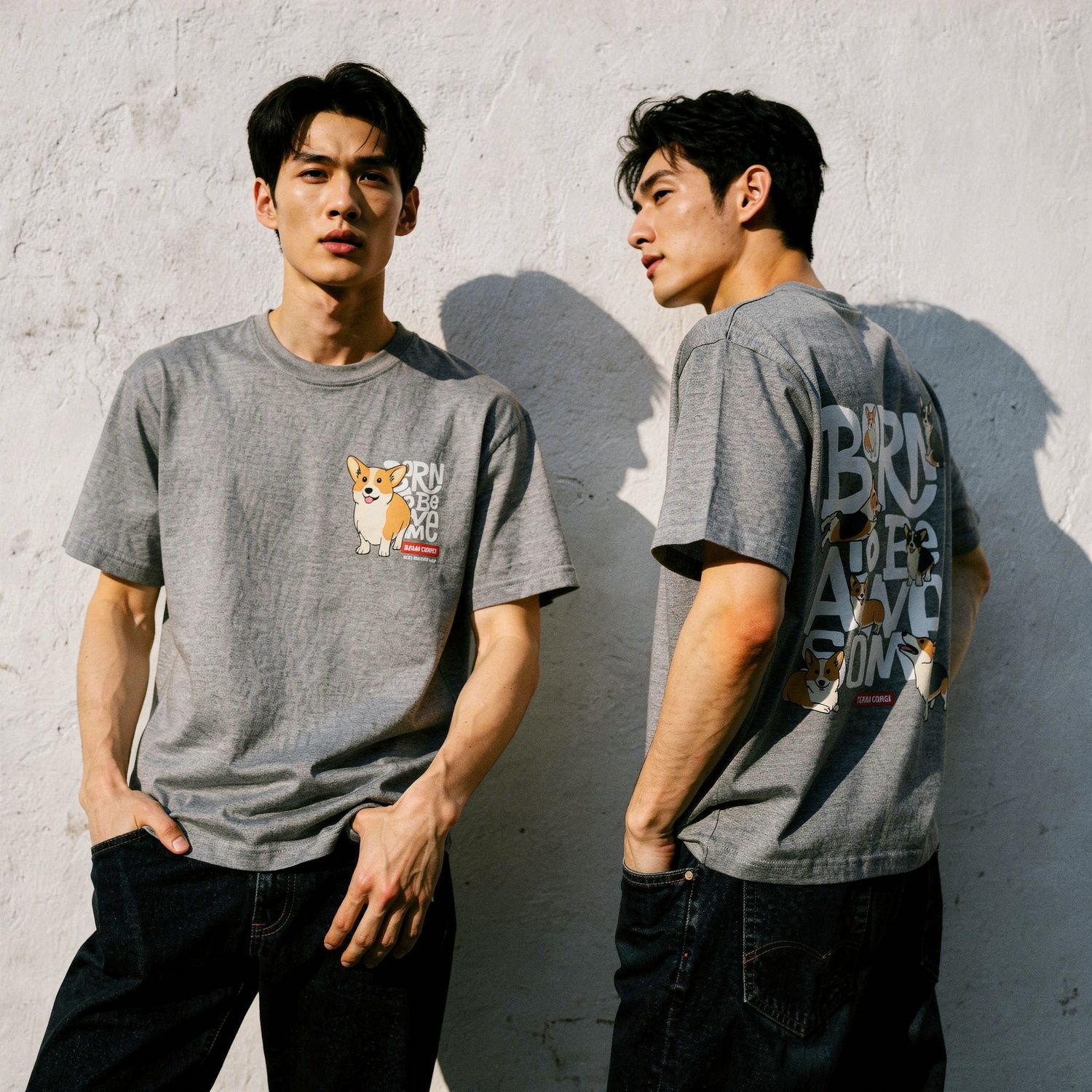 "Born To Be Awesome" Corgi Unisex T-shirt