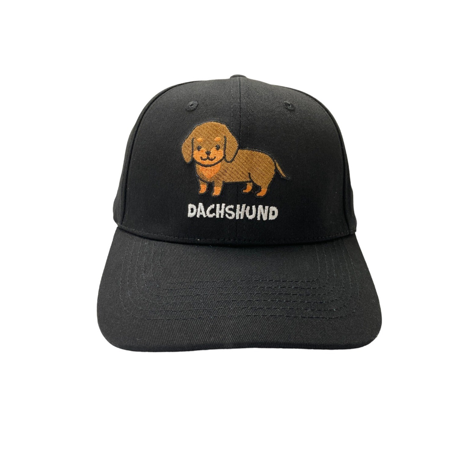 Dachshund Embroidery Baseball Cap, Color: Black, Size: Free (56-60cm)