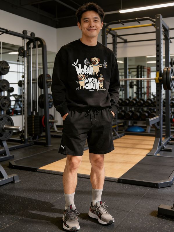 "Focus On The Good" Bichon Frise Crew Neck Sweatshirt