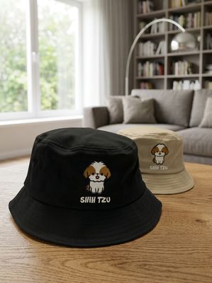 Shih Tzu Embroidery Bucket Hat