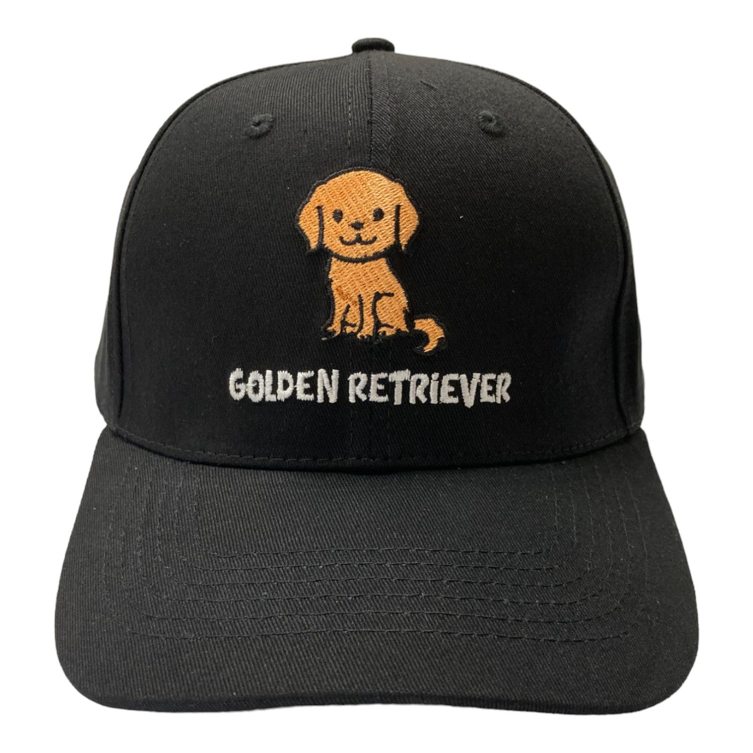 Golden Retriever Embroidery Baseball Cap, Color: Black, Size: Free (56-60cm)
