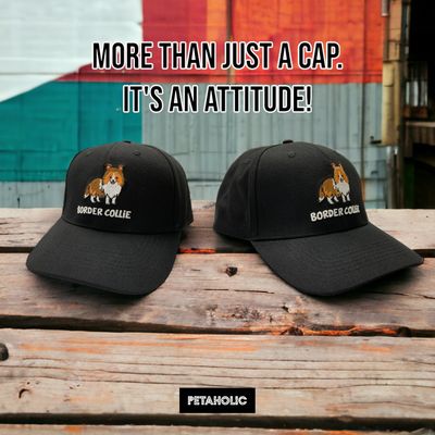Border Collie Embroidery Baseball Cap