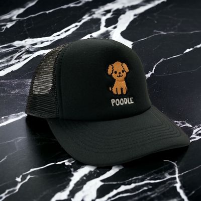 Poodle Embroidery Trucker Cap