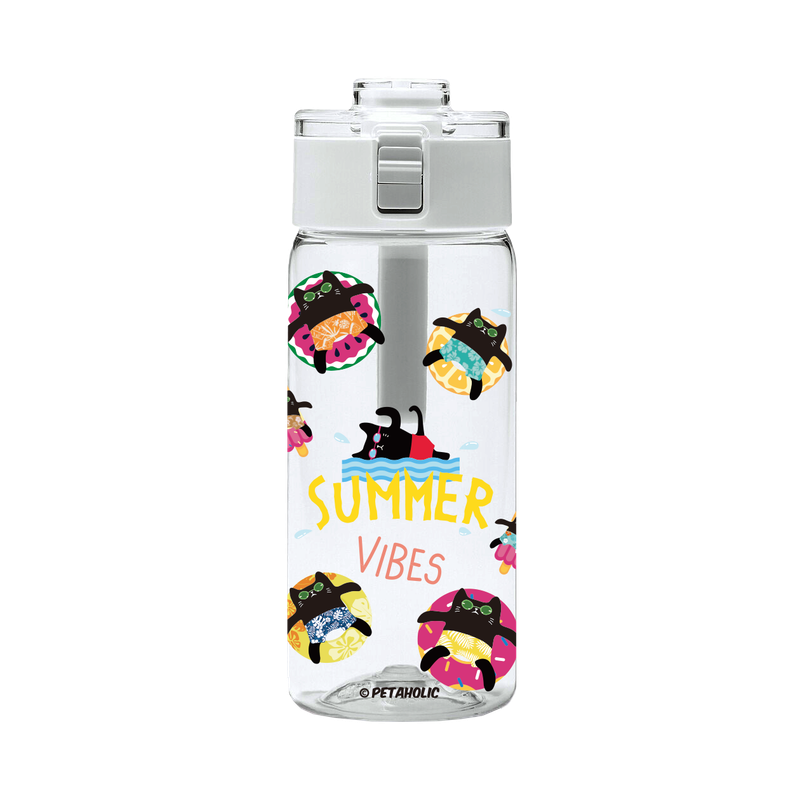 Meow Summer Vibe - 550ml Travel Water Bottle