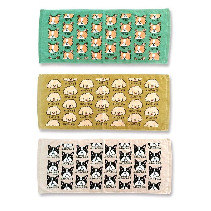 Japan Dog Print Cotton Bath Towel