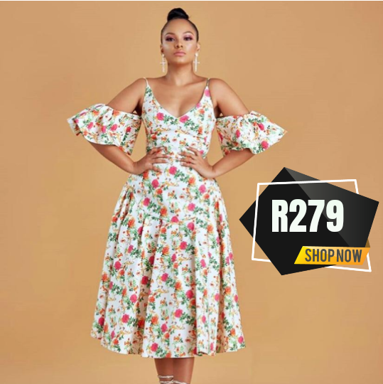 Women Flora Sleeveless Shoulder Dresses