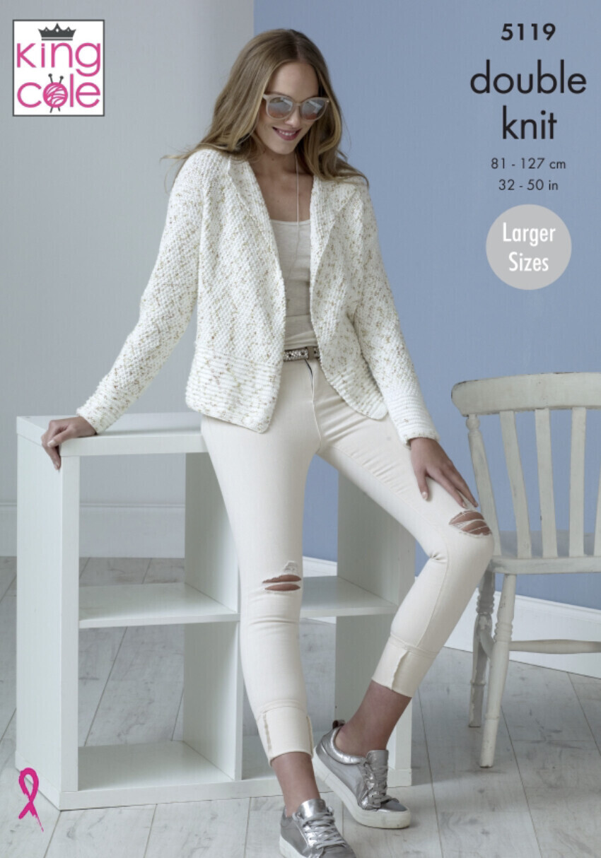 Pattern Details for King Cole 5119 Jackets in Cottonsoft Candy DK (leaflet)