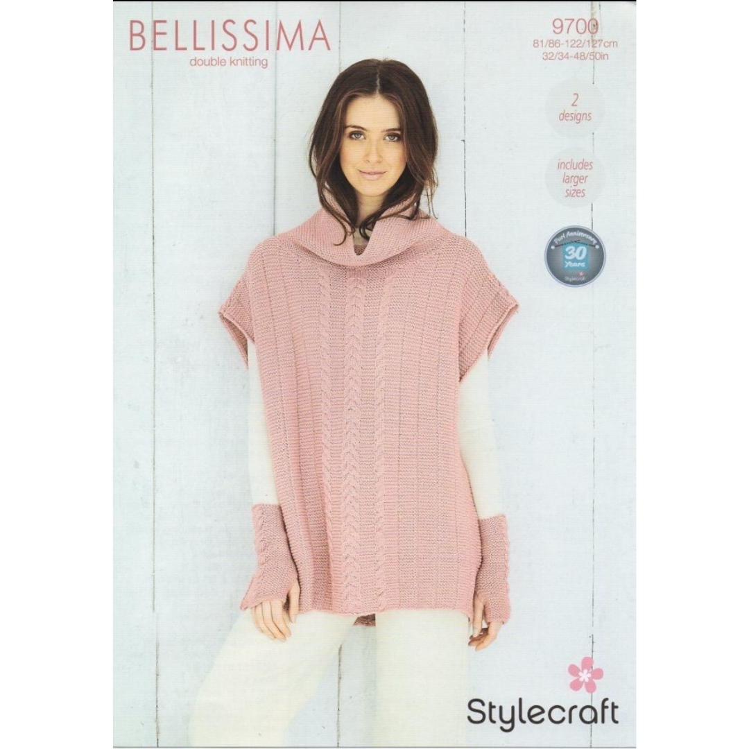 Stylecraft Poncho and Mitts in Bellissima DK (9700) - Leaflet