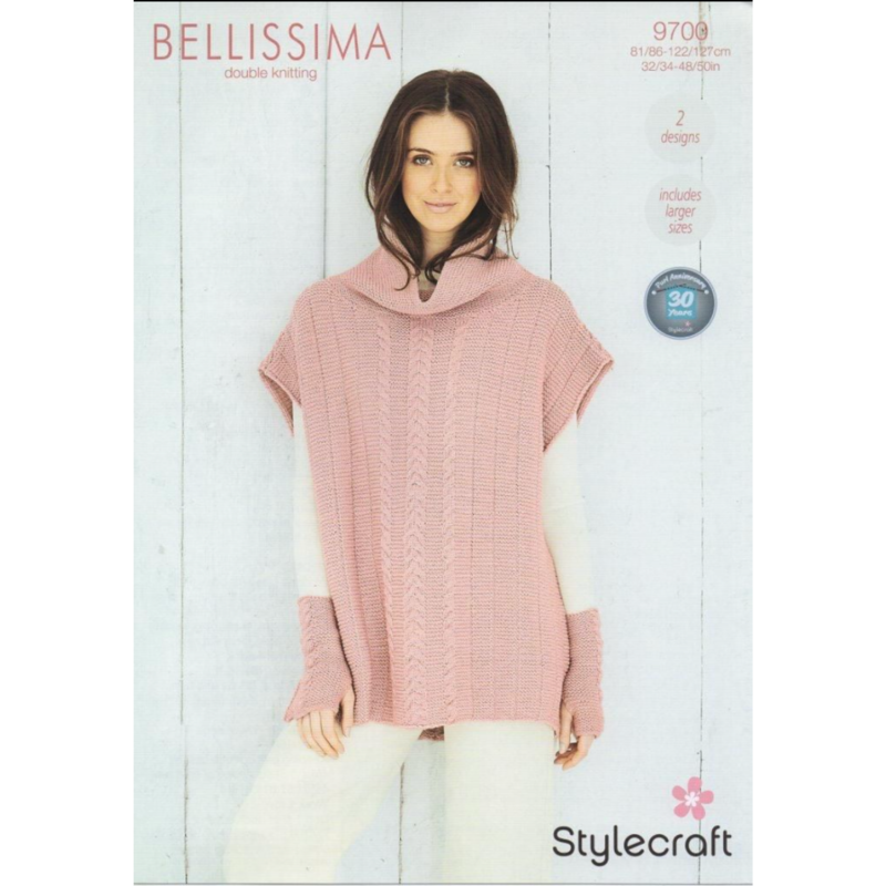 Stylecraft Poncho and Mitts in Bellissima DK (9700) - Leaflet