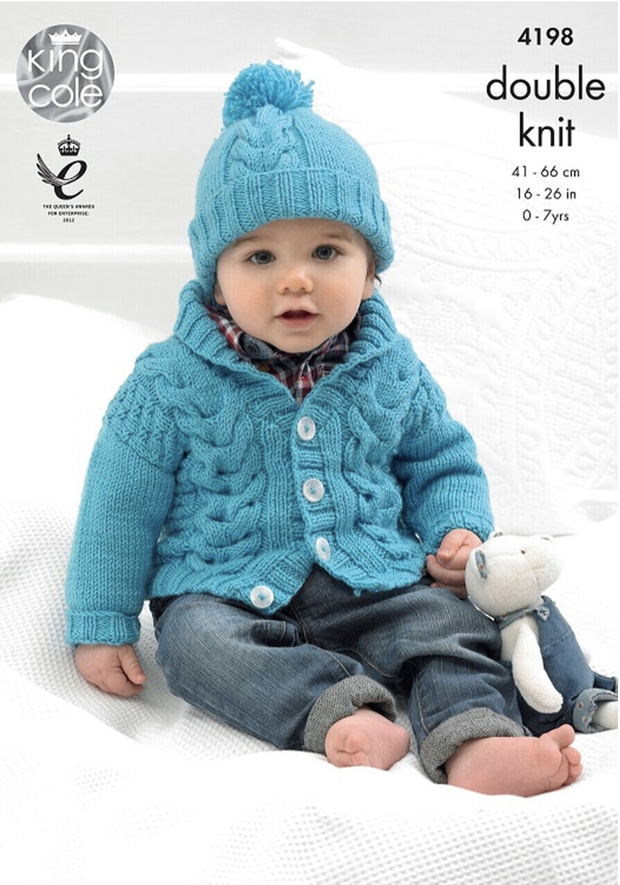 Cardigans and Hat in King Cole Cherished DK 4198 Leaflet