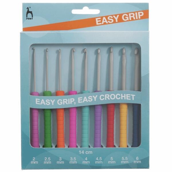 Easy Grip Crochet Hook Set - 9 pack