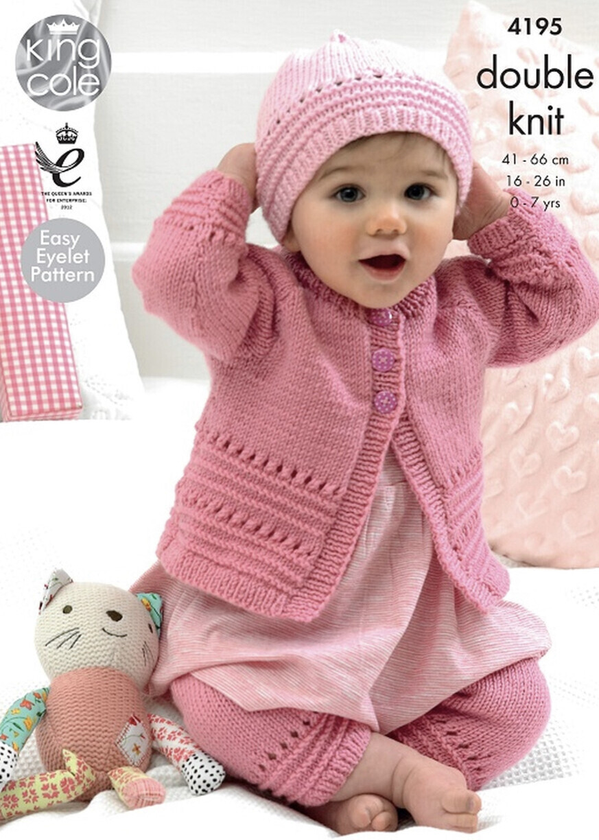 Coat, Hat and Leggings in King Cole Cherished DK 4195