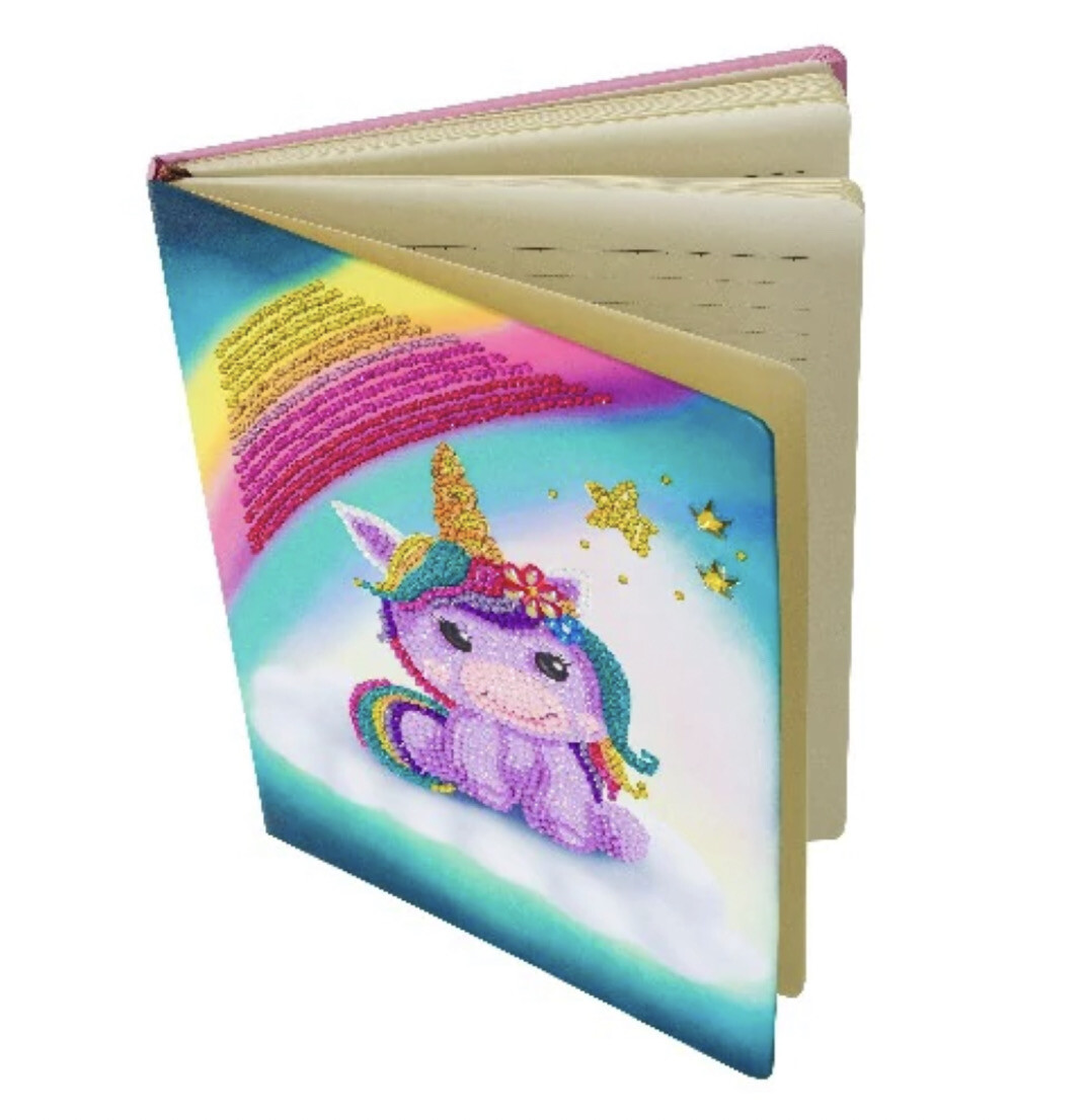 "Unicorn Smile" Crystal Art Notebook Kit, 26 x 18cm