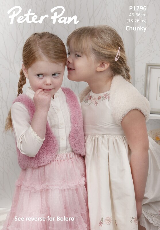 Peter Pan Bolero, Waistcoat and Shrug in Precious Chunky | P1296 (leaflet)
