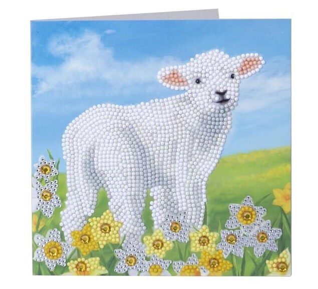 Little Lamb 18x18cm Crystal Art Card Little Lamb 18x18cm Crystal Art Card